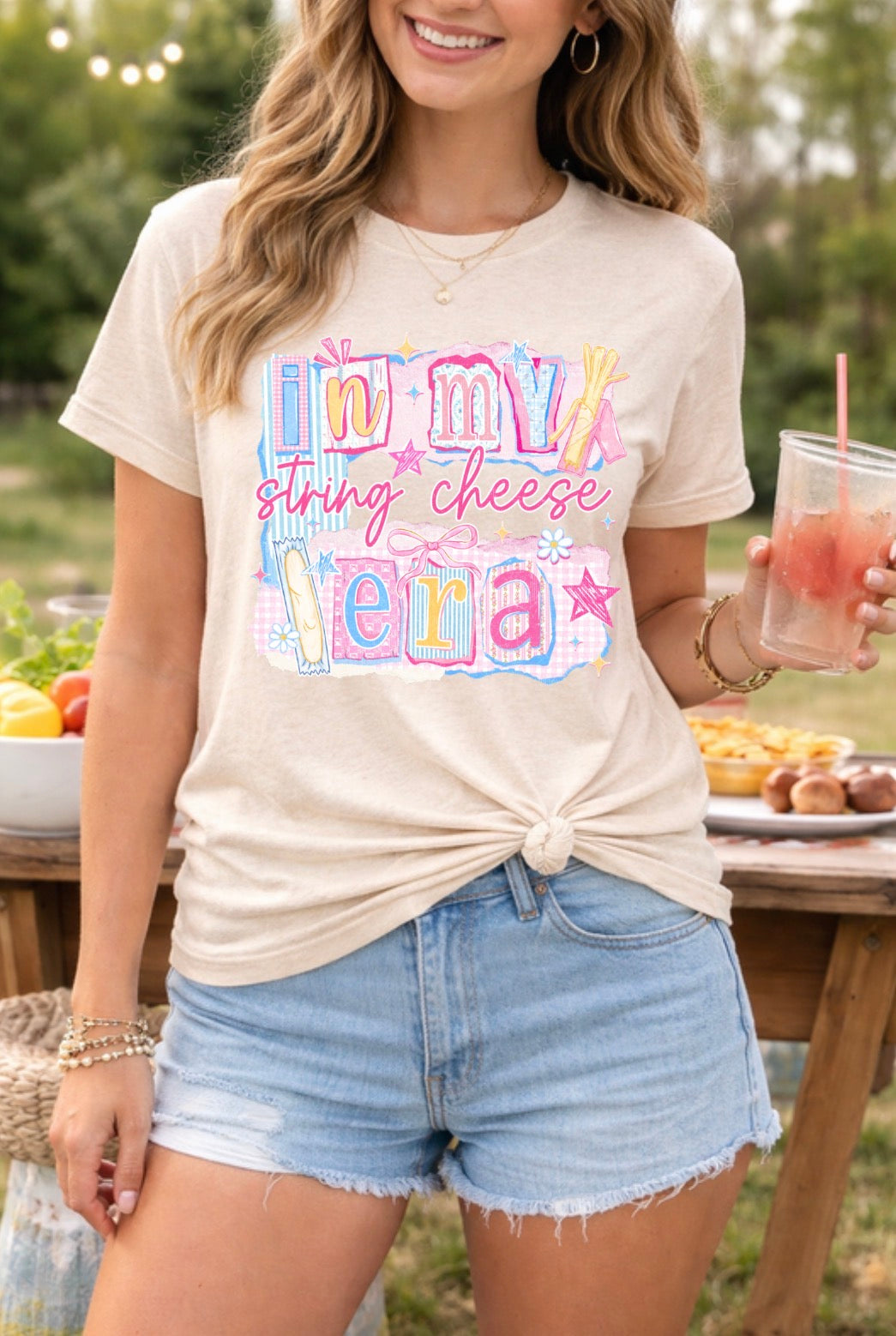 In my string cheese era t shirt or crew