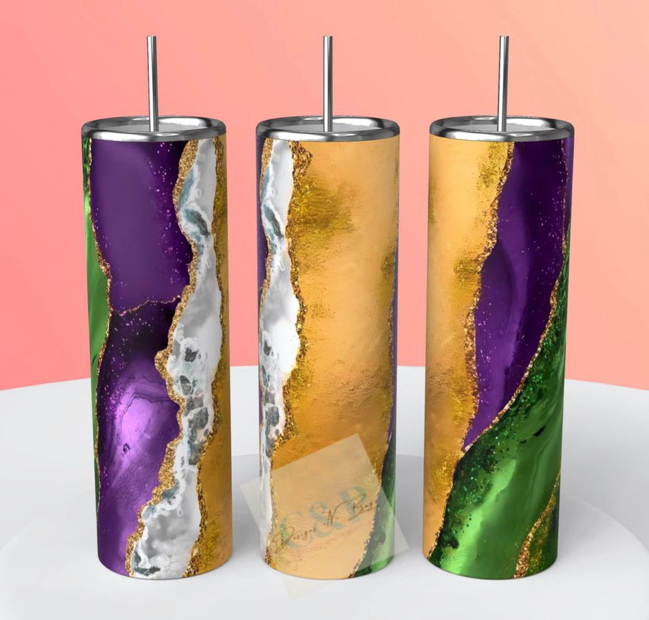 Mardi gras designs tumbler