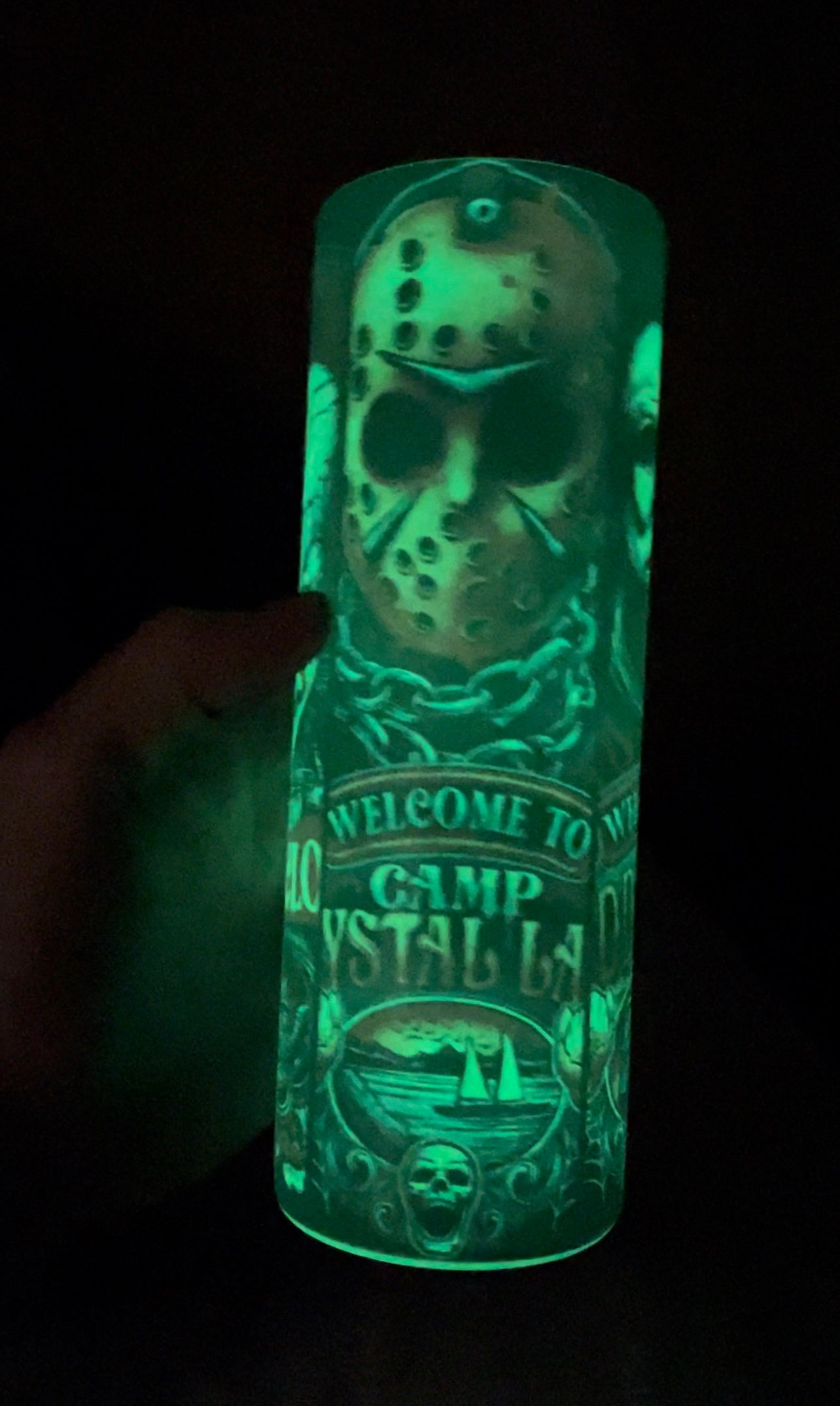Glow in dark Halloween tumbler