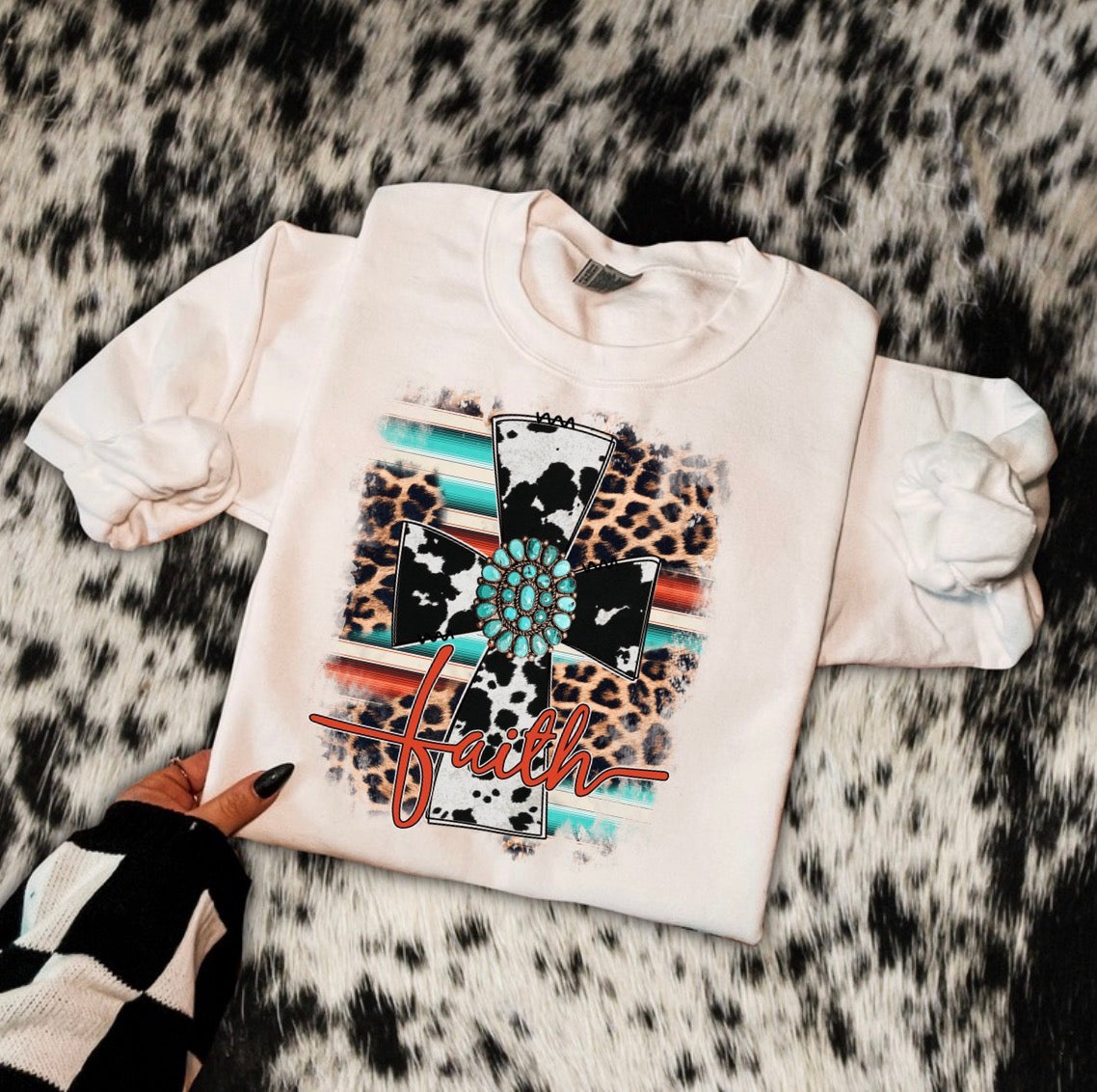 Cross t shirt or crew