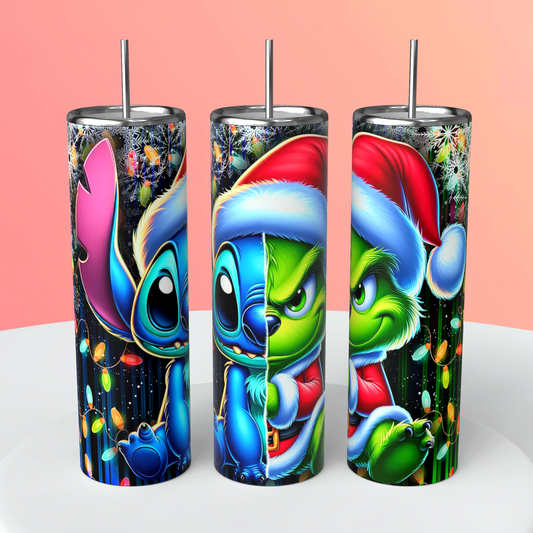 Blue & grinch tumbler