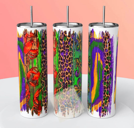 Mardi gras designs tumbler