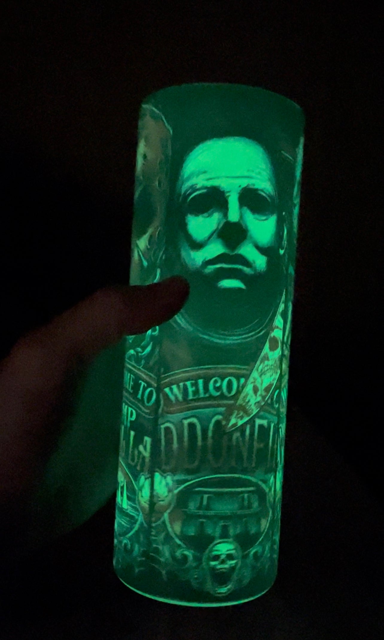 Glow in dark Halloween tumbler
