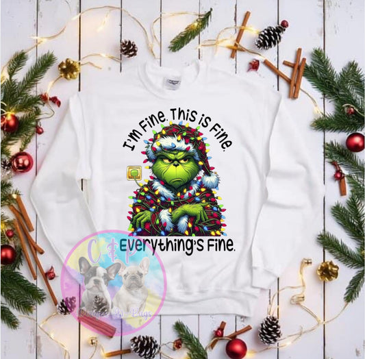 Everything is fine t shirt or crew