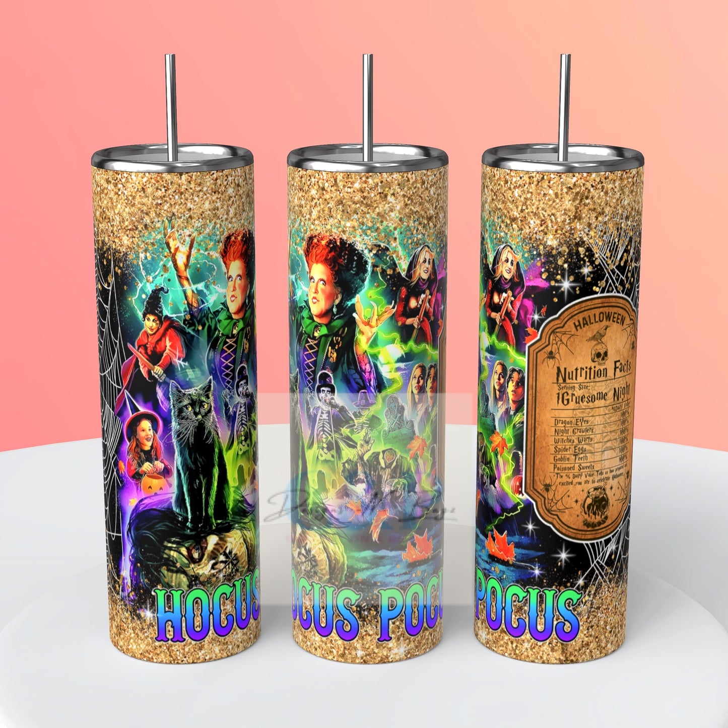 Glow in dark pocus tumbler