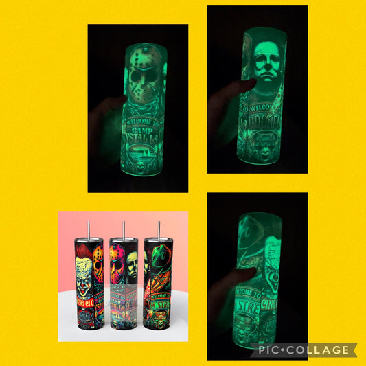 Glow in dark Halloween tumbler