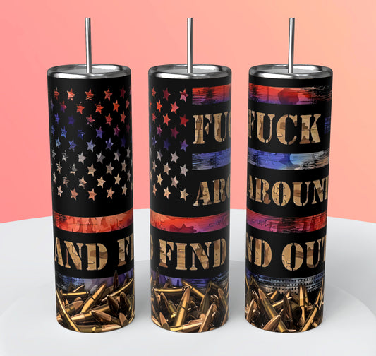 F around flag Tumbler