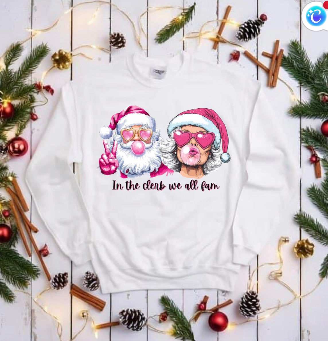 In da clerb Christmas t shirt or crew