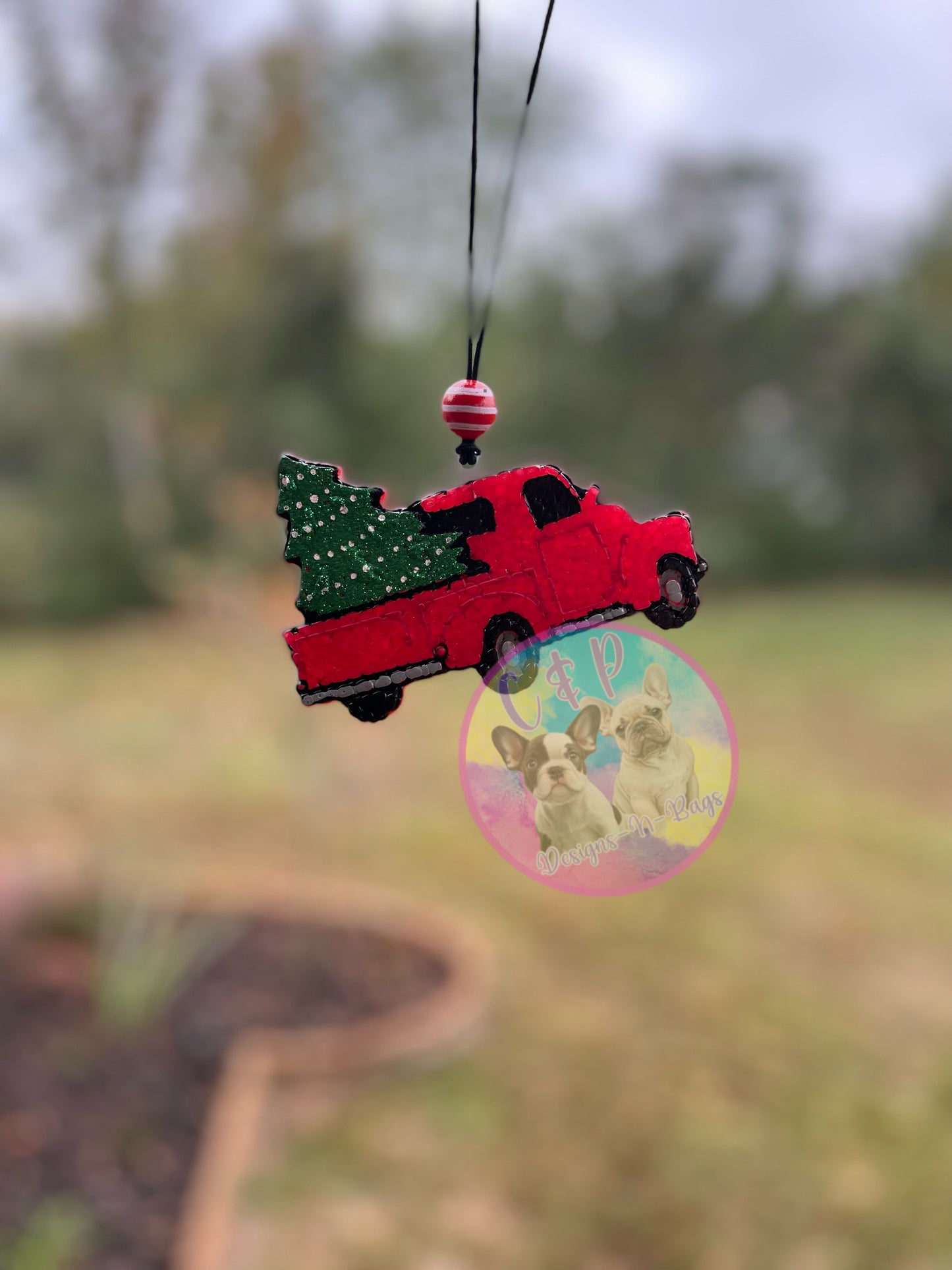 Red christmas truck Car Freshies