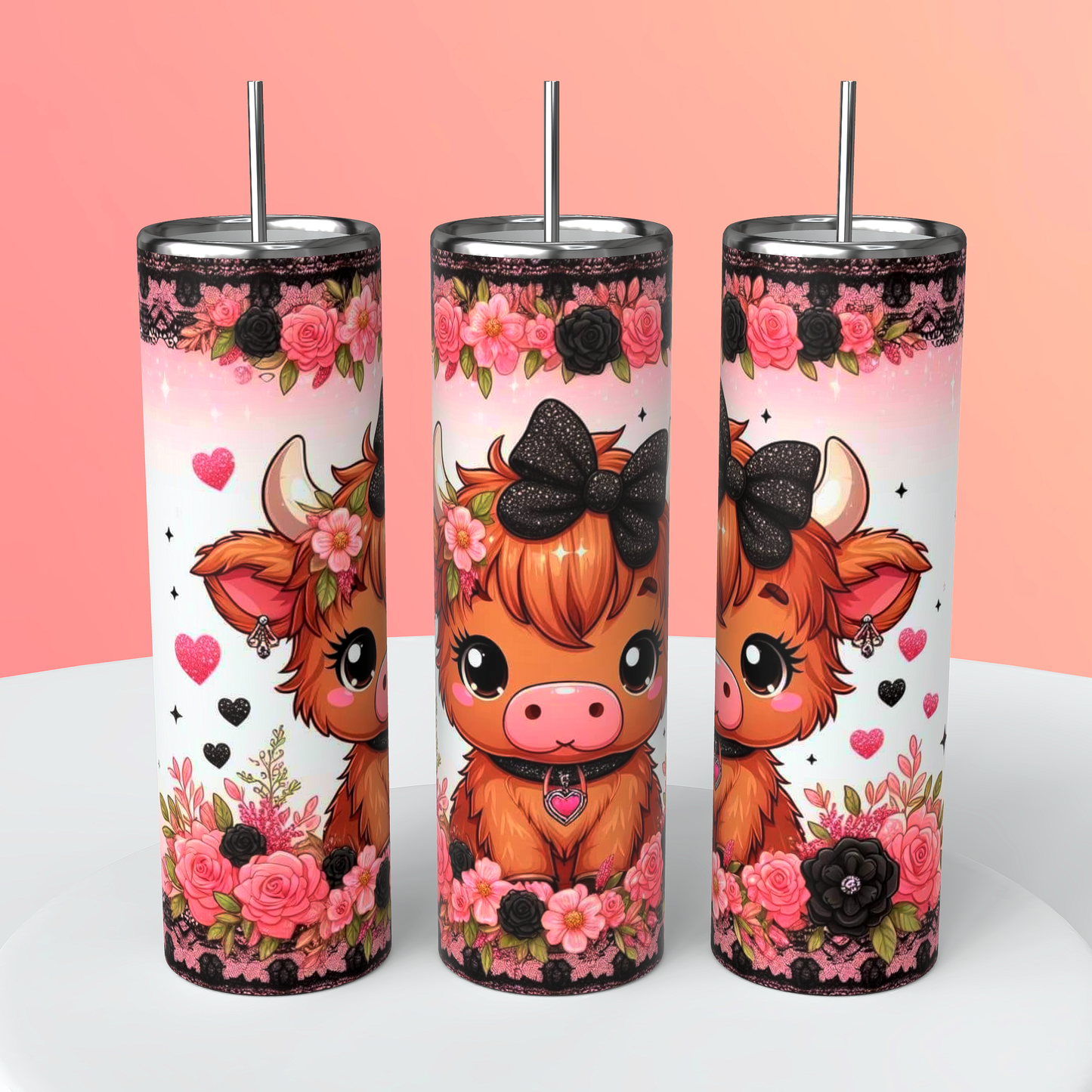 Cow with bow Tumbler