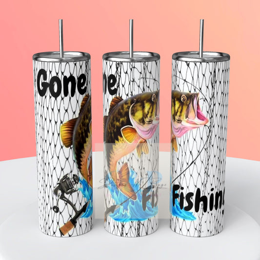 Gone fishing tumbler