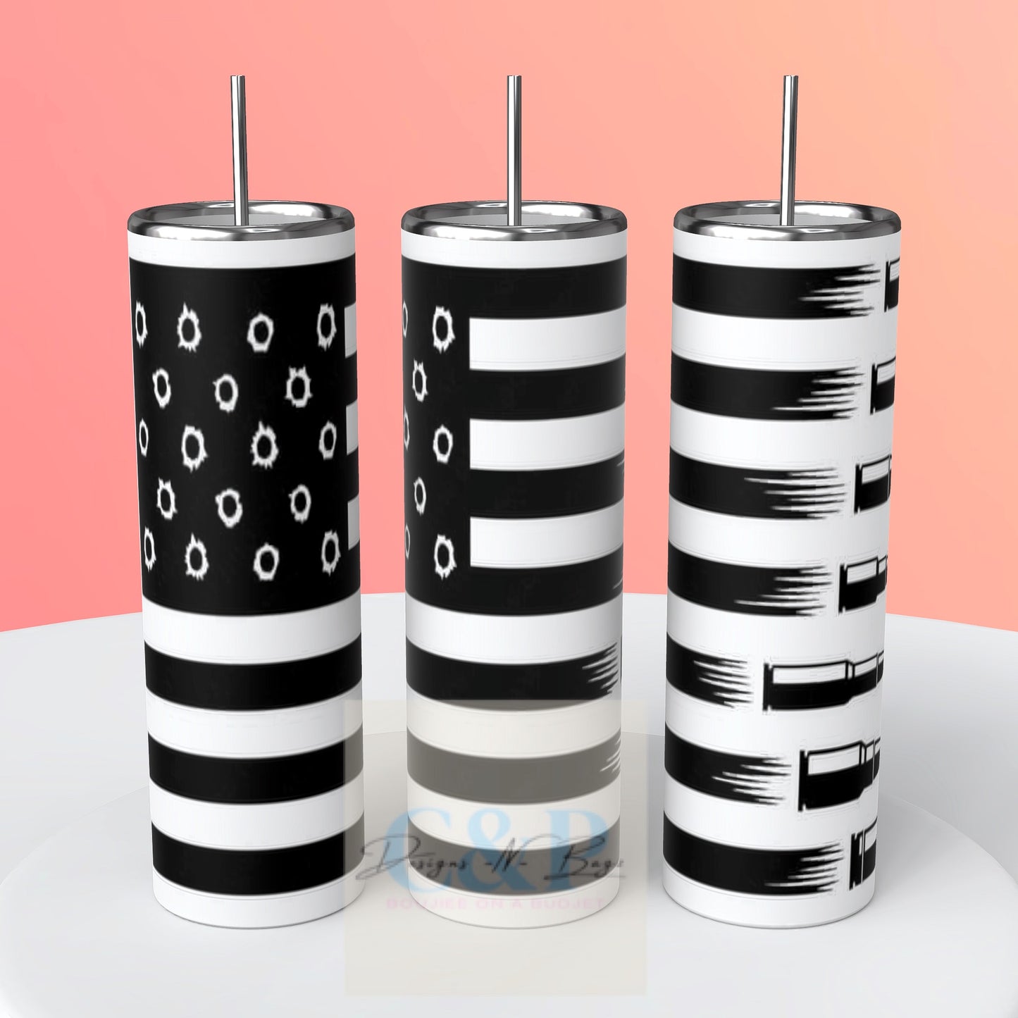Bullet flag tumbler