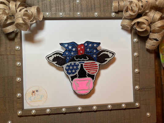 Fourth of July cow Car Freshies