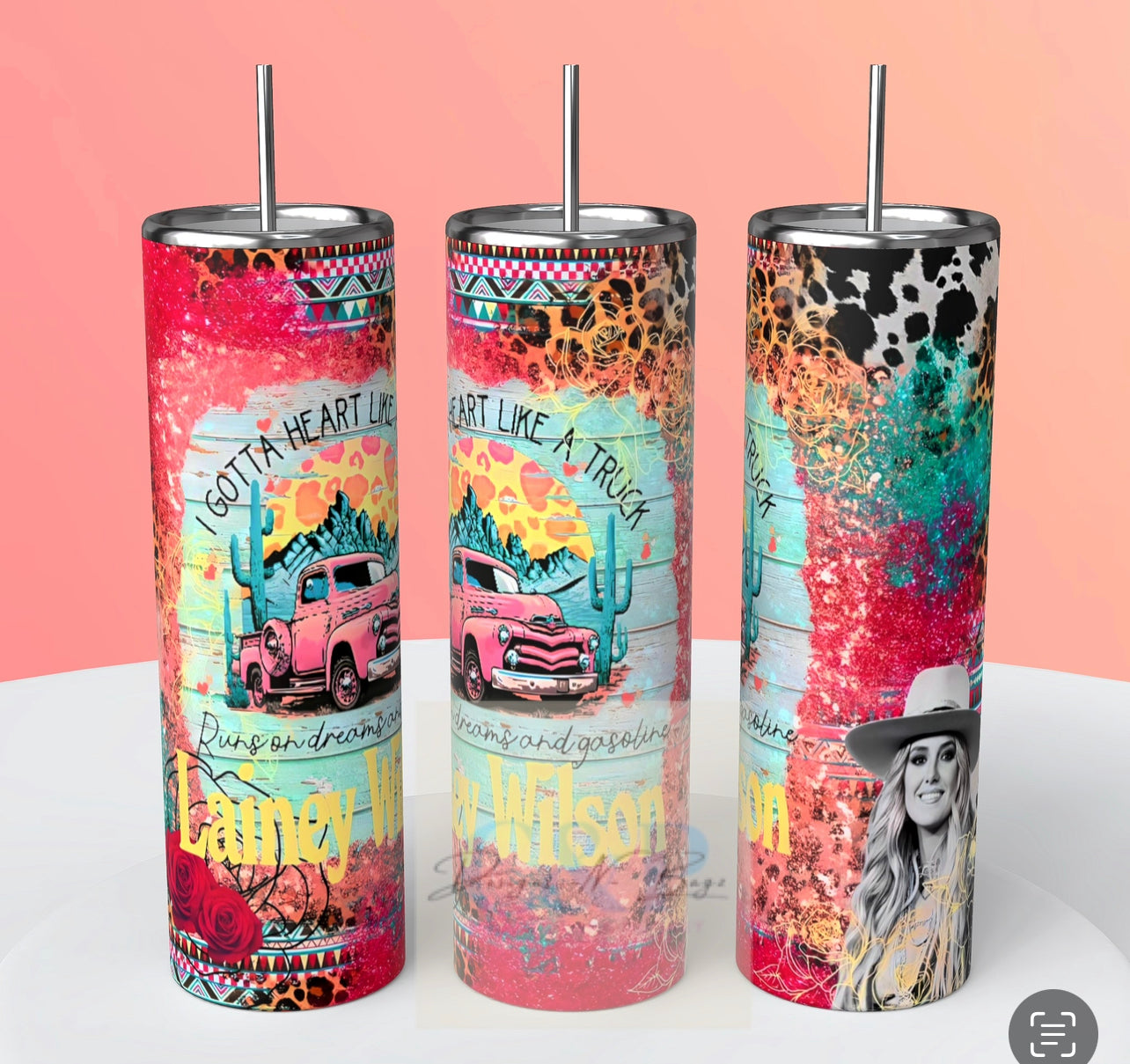 Heart like a truck tumbler