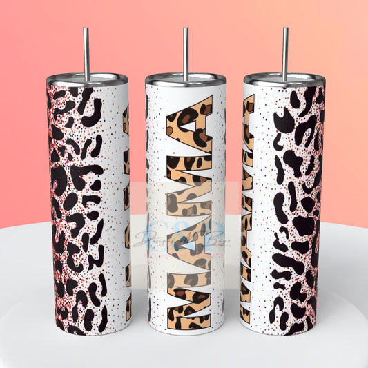 Leopard mama tumbler