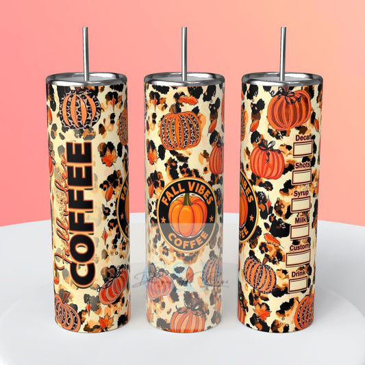 Fall vibes pumpkin tumbler