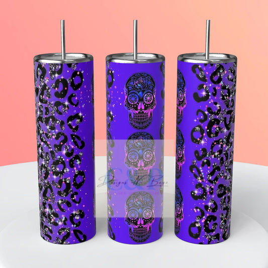 Leopard skull tumbler