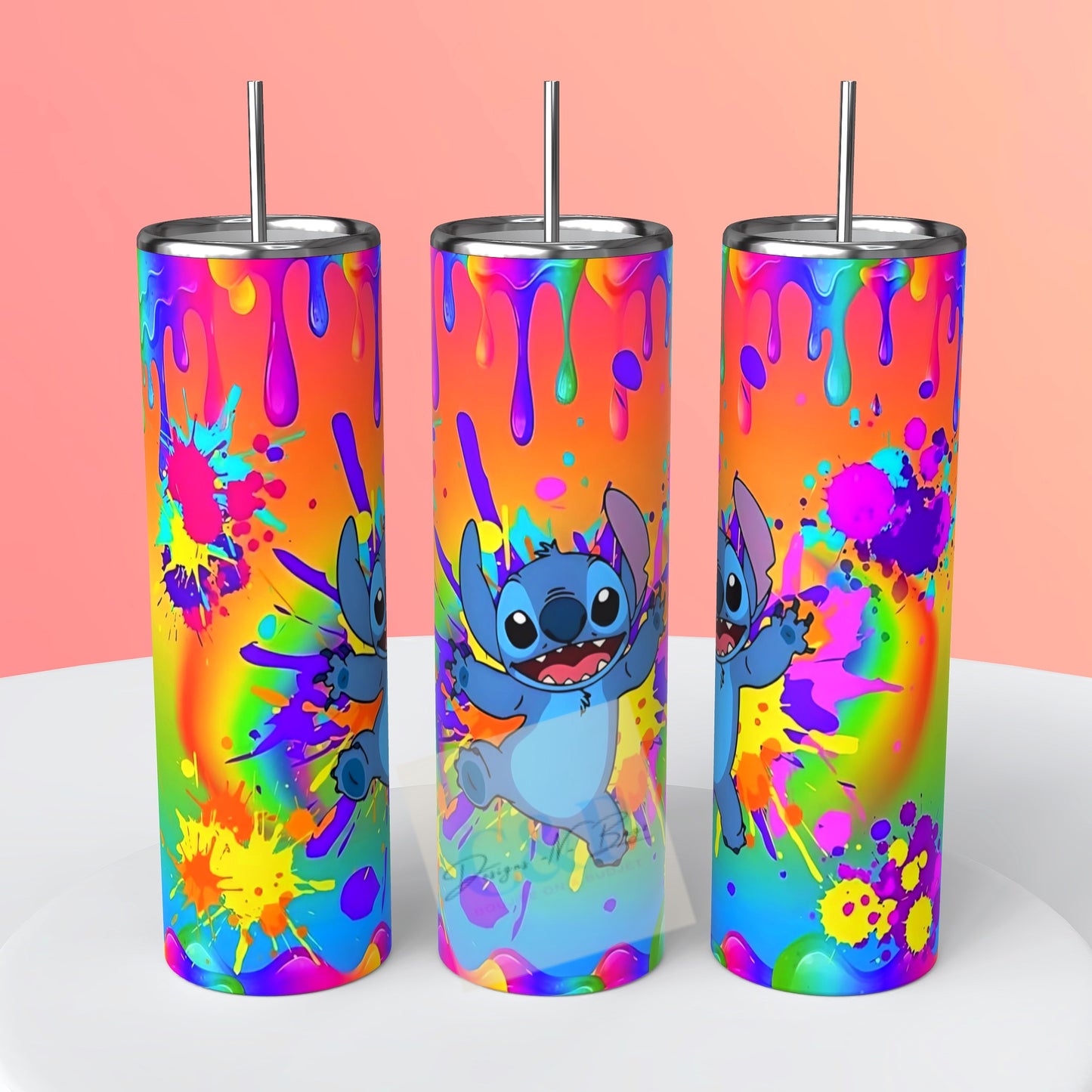 Colorful stitch tumbler