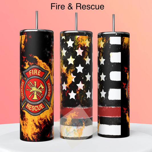 Fire & Rescue Tumbler Sublimation