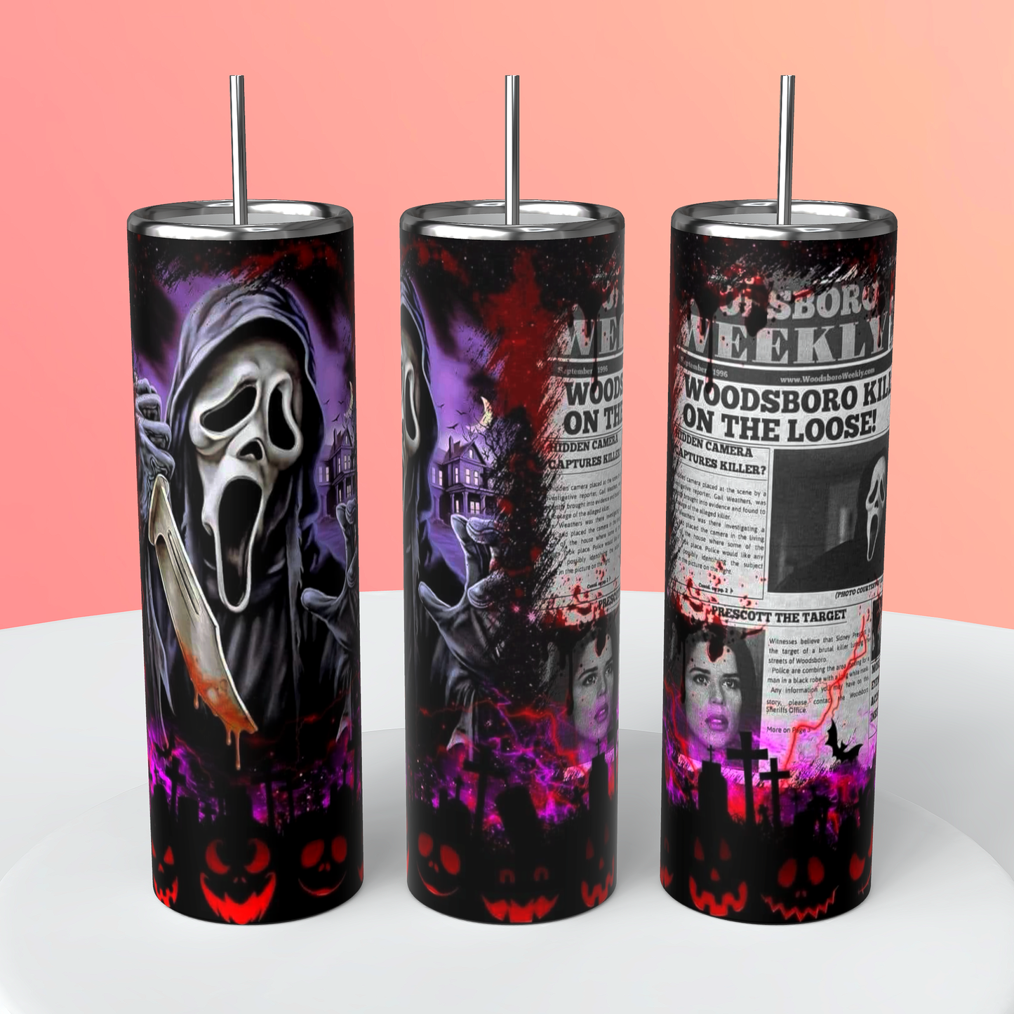 Halloween horror tumbler