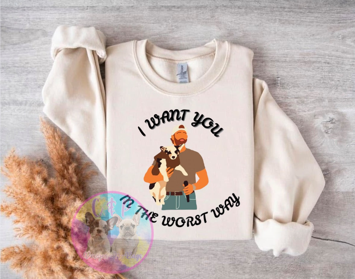 I want you t shirt or crew