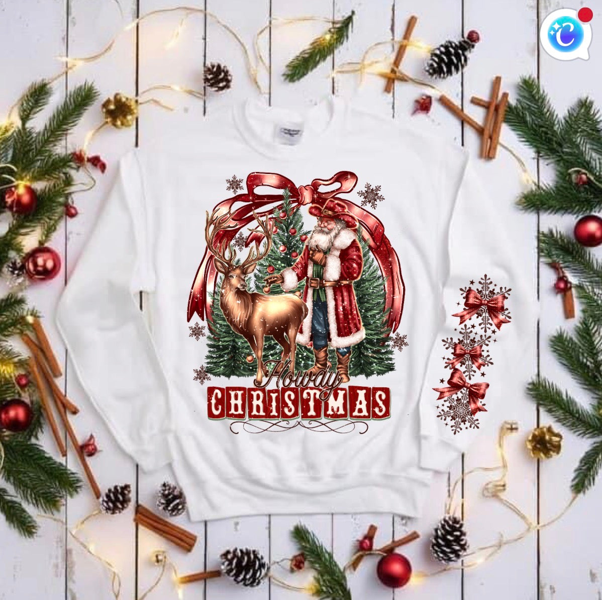 Howdy Christmas t shirt or crew