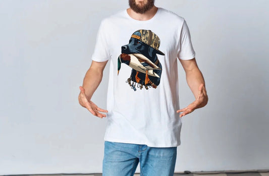 Duck dog t shirt or crew