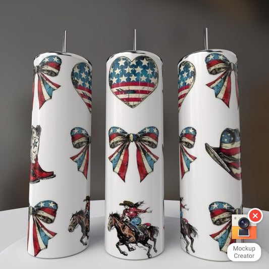 America cowgirl tumbler