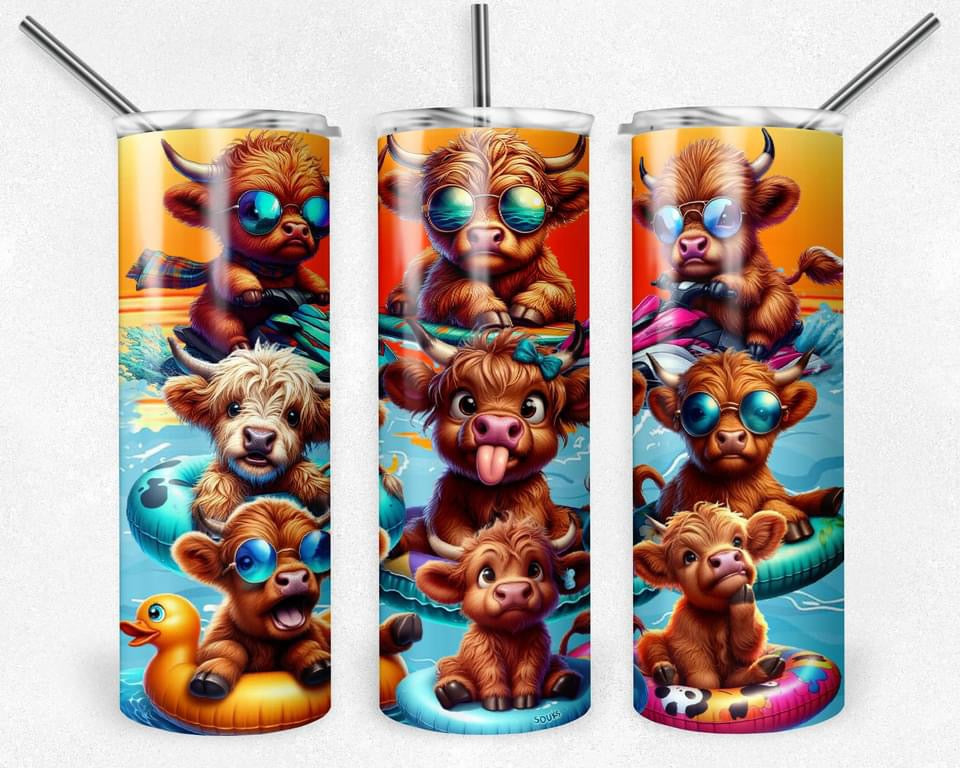Summer cow tumbler