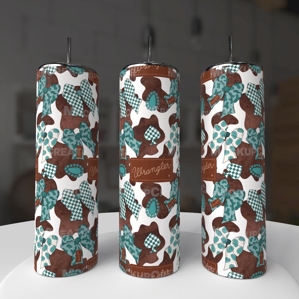 Turquoise wrangler tumbler