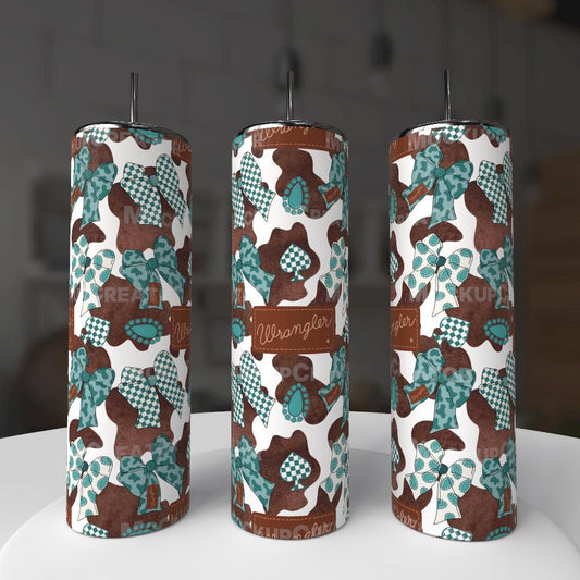 Turquoise wrangler tumbler