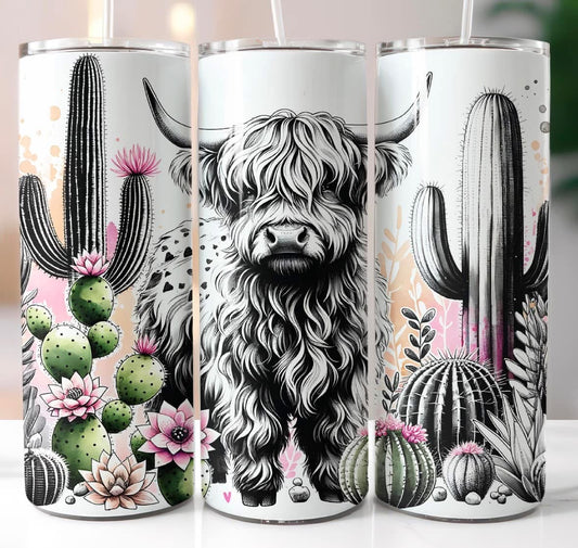Highland cow tumbler