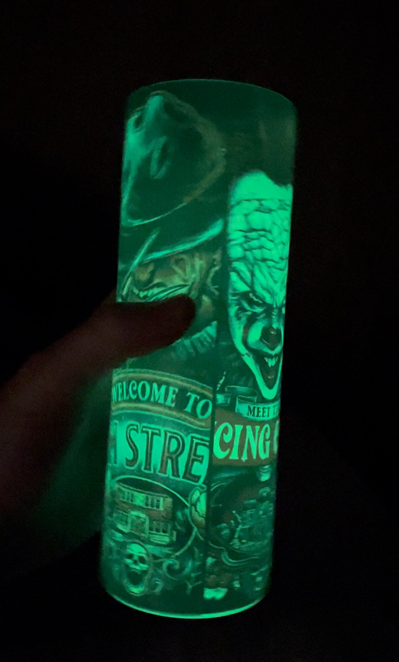 Glow in dark Halloween tumbler