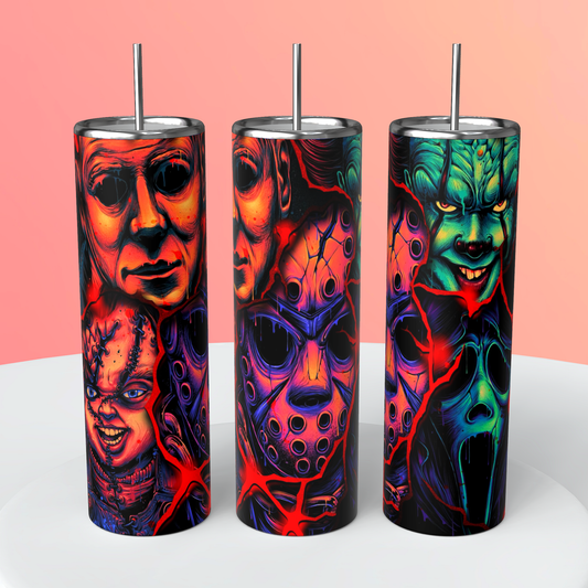 Colorful spooky tumbler