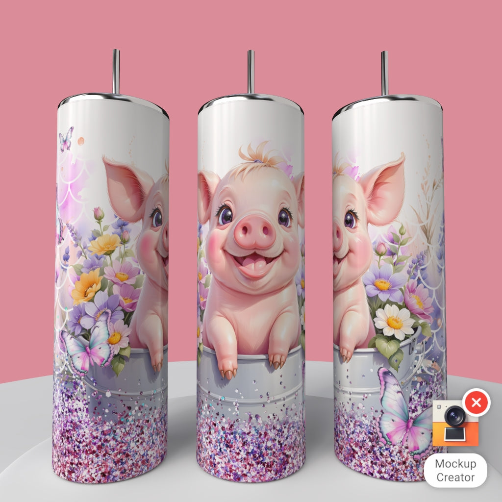 Cute pig tumbler