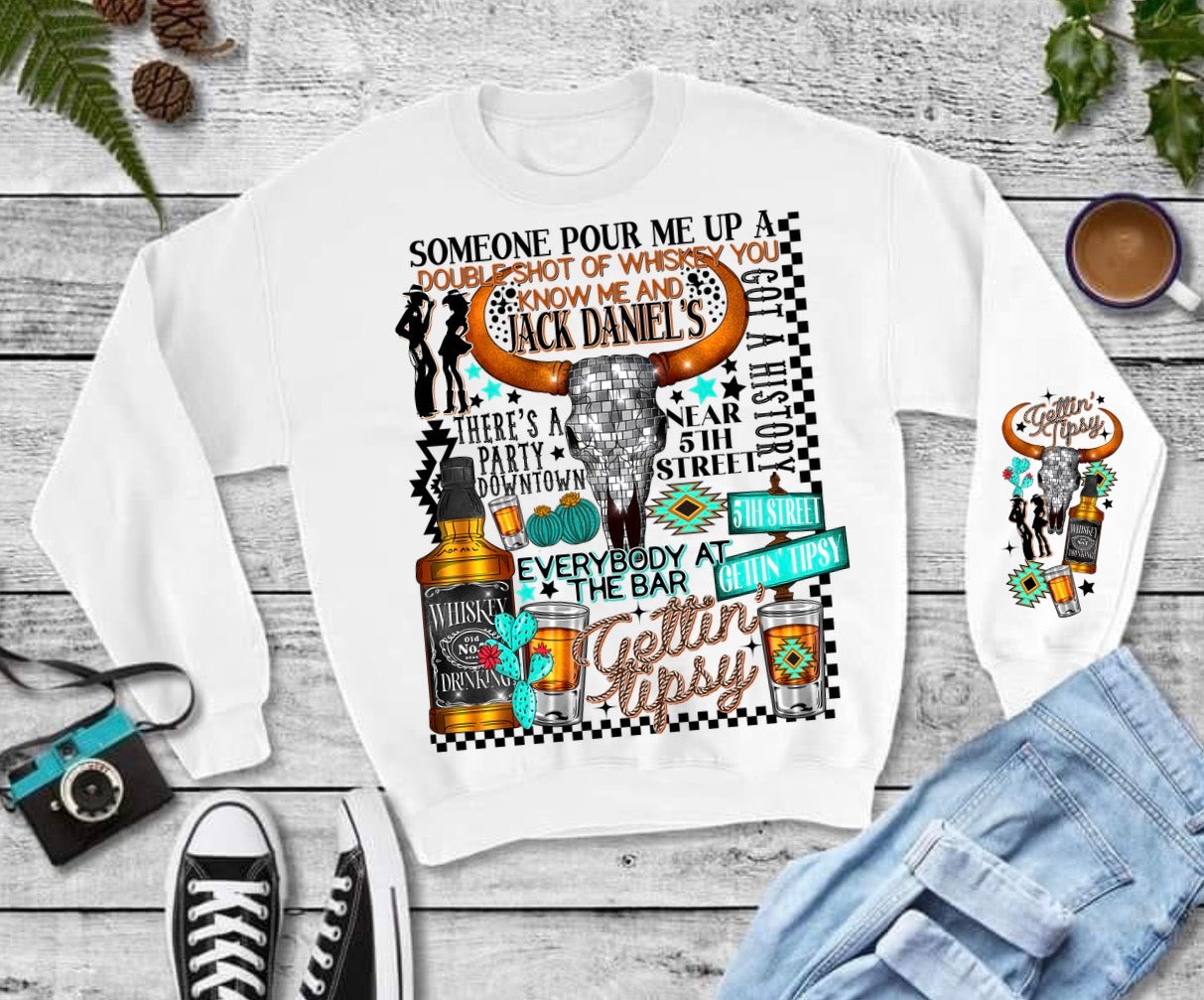 Gettin tipsy t shirt or crew