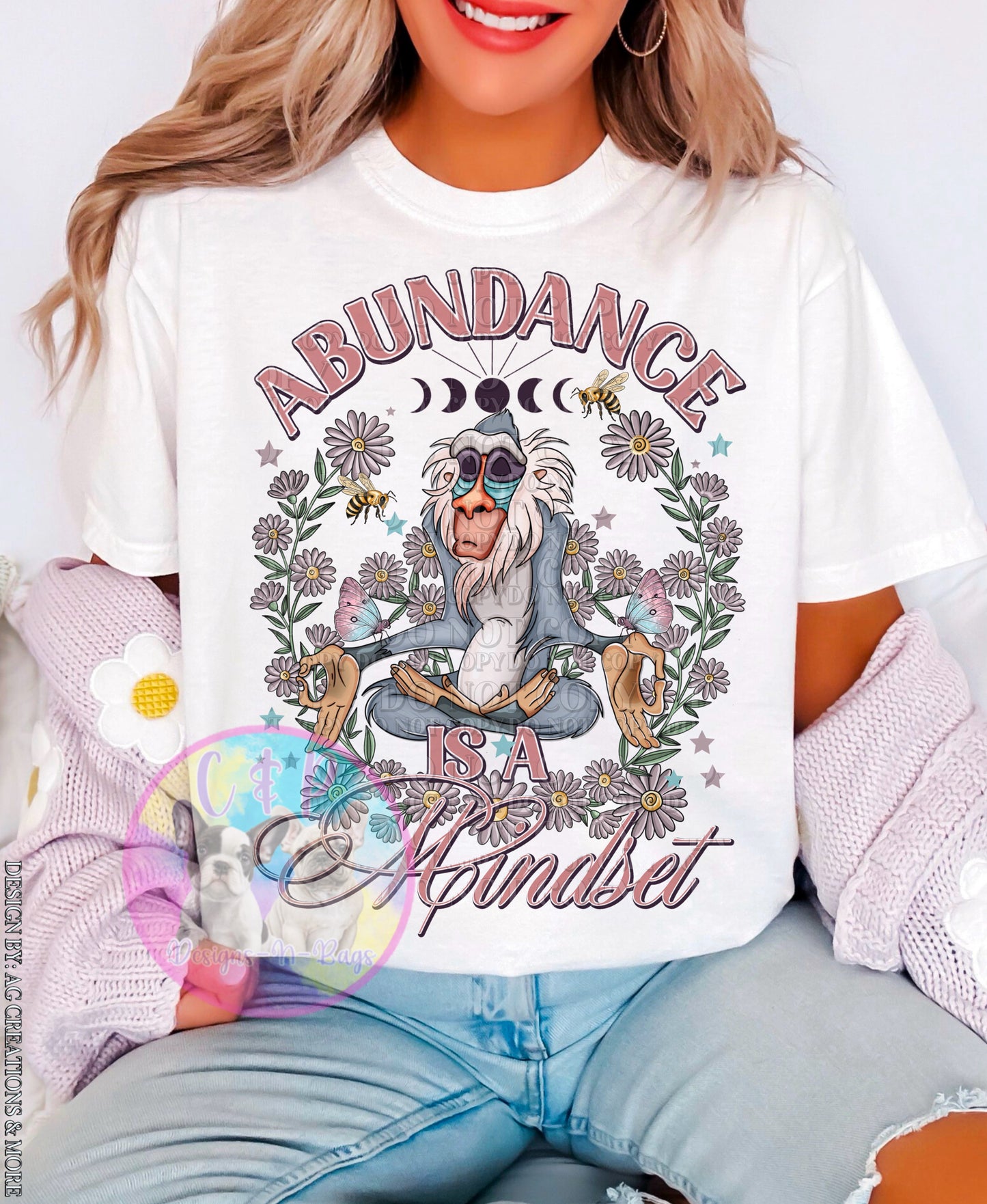 Abundance mindset t shirt or crew
