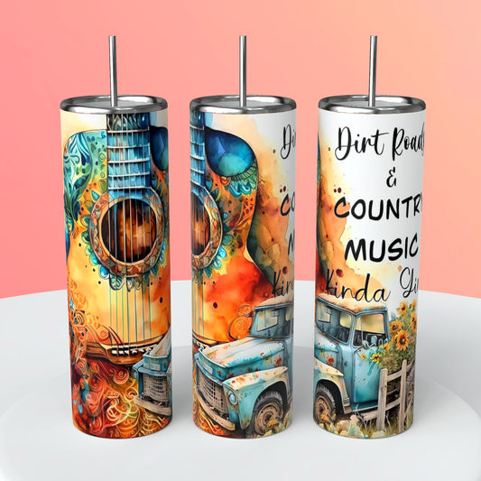 Dirts roads & country music Tumbler