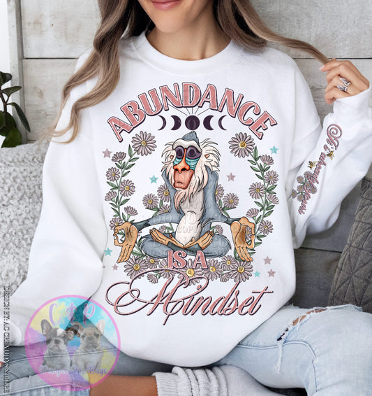 Abundance mindset t shirt or crew