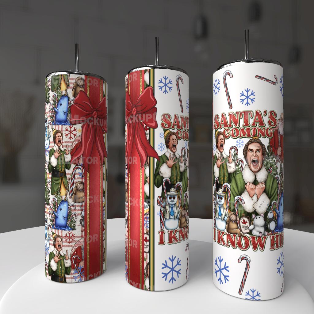 Santa’s coming tumbler