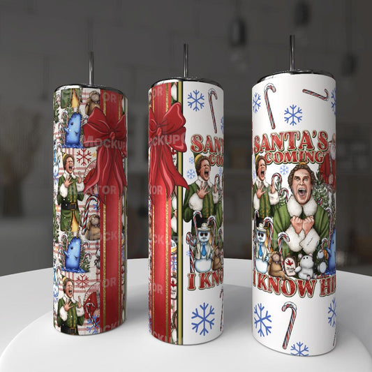 Santa’s coming tumbler