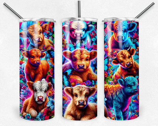 Colorful highland cow Tumbler