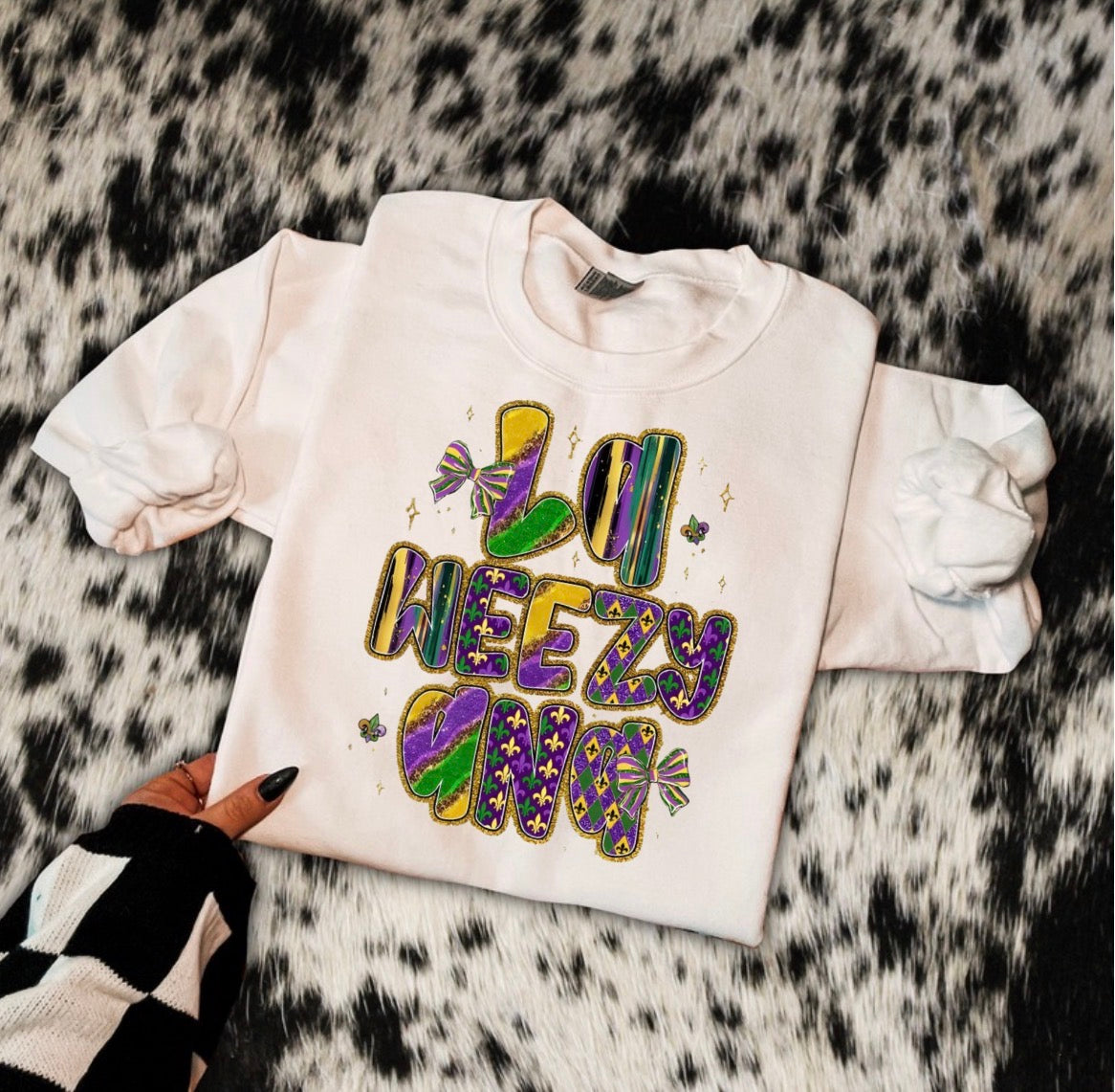 Laweezyana Mardi Gras t shirt or crew