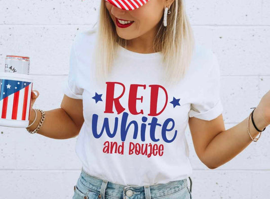 Red white Boujee shirt