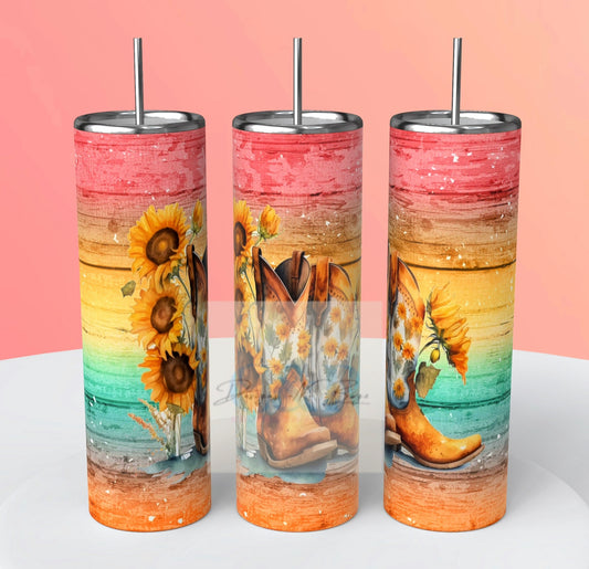 Colorful boots tumbler