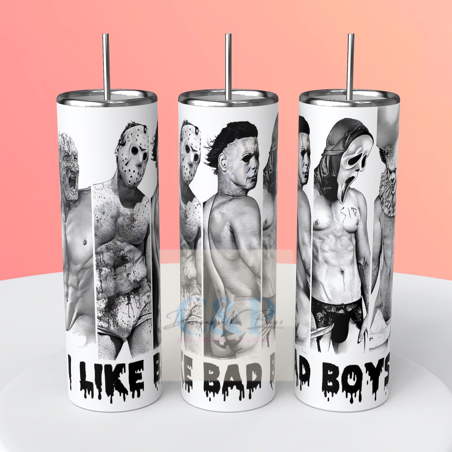 Halloween bad boys tumbler