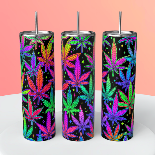 Rainbow flower tumbler