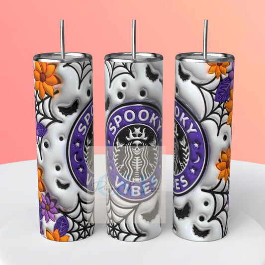 Spooky puff tumbler