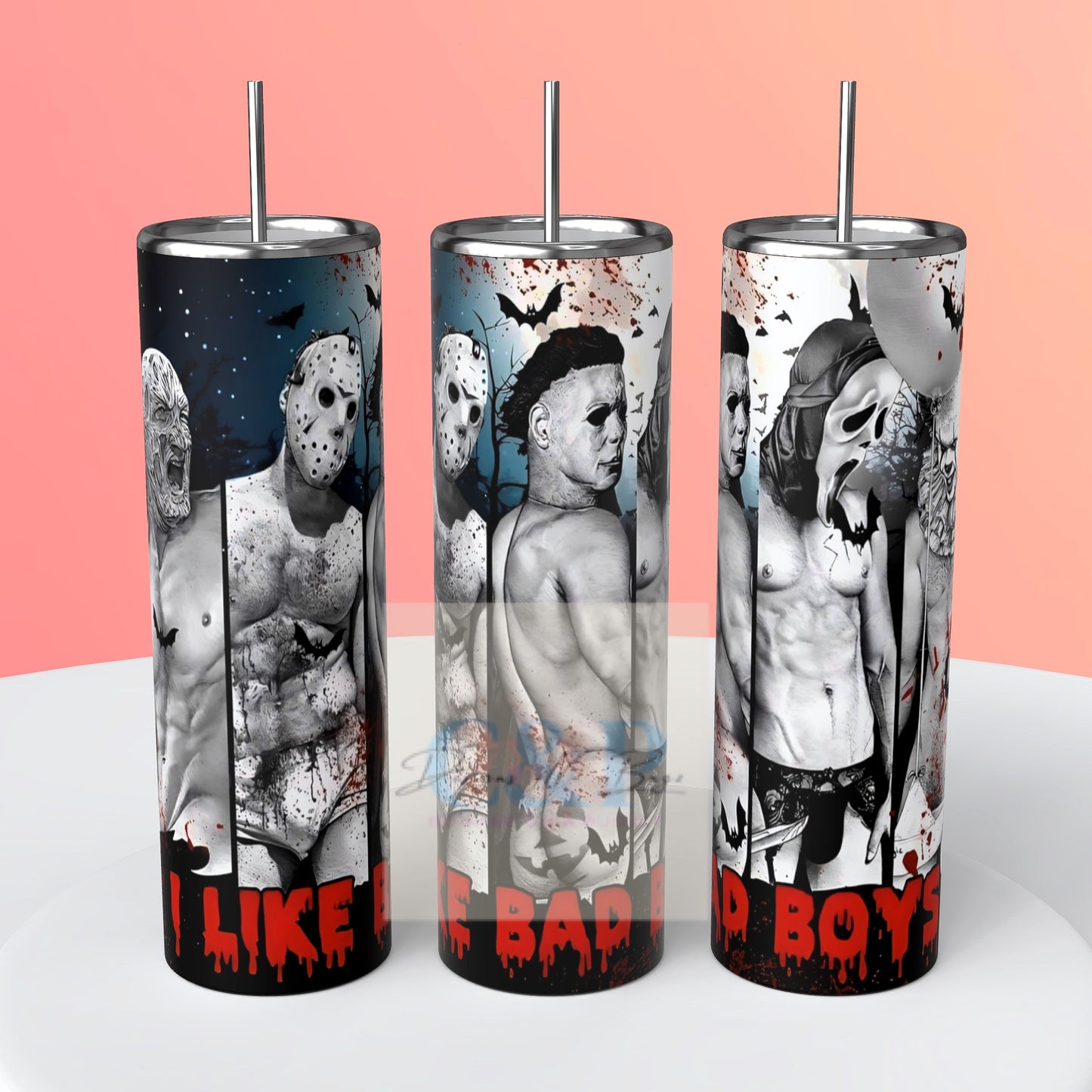 Halloween bad boys tumbler