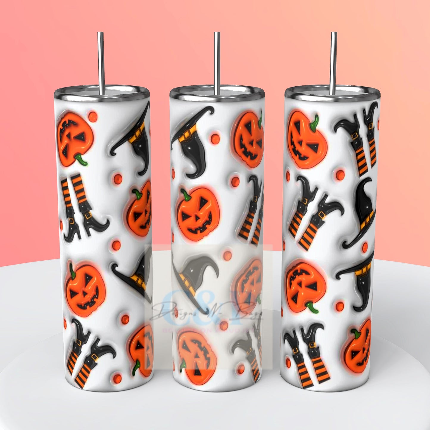 3D Halloween tumbler